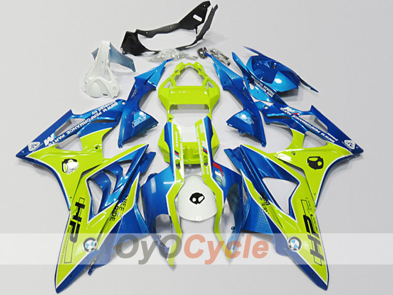 Kit de carénage injecté pour BMW S1000RR de 09-14 - Jaune, Bleu - Performance #OYO87904544