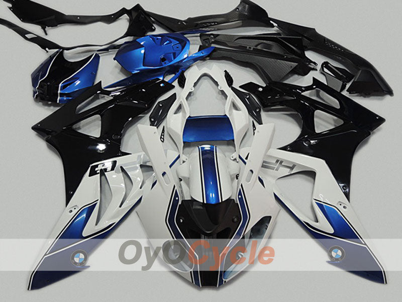 Kit de carénage à injection pour BMW S1000RR 09-14 - Bleu, Blanc, Noir - Style usine #OYO87904547
