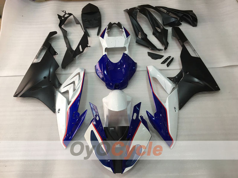 Kit de carénage à injection pour BMW S1000RR 15-16 - Bleu, Blanc, Noir - Style usine #OYO87904558 Image principale du produit