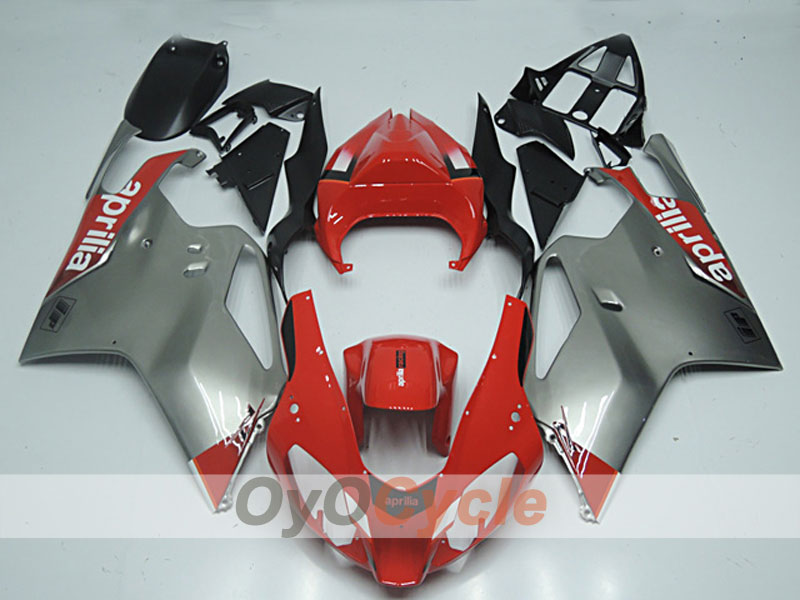 Kit de carénage pour Aprilia RSV1000R 03-06 - Rouge, Gris - Style usine #OYO87904565