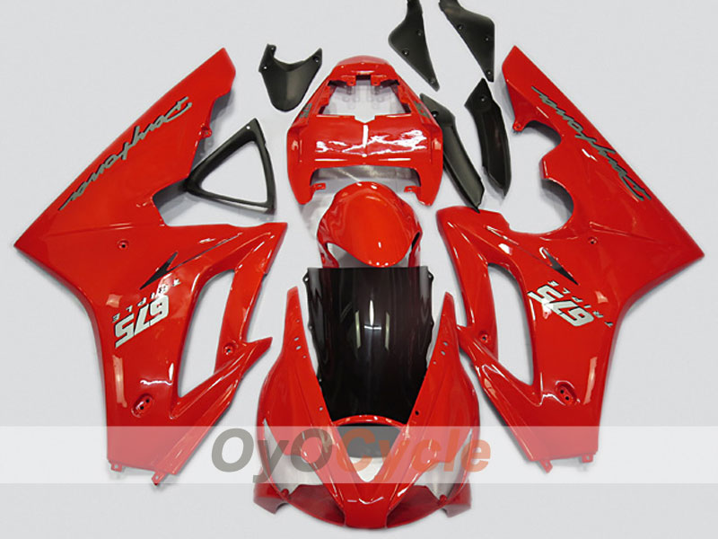 Kit de carénage à injection pour Triumph Daytona 675 06-08 - Rouge - Style usine #OYO87904566
