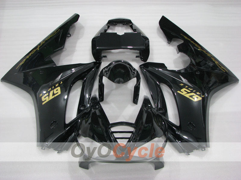 Kit de carénage injecté pour Triumph Daytona 675 06-08 - Noir - Style usine #OYO87904570