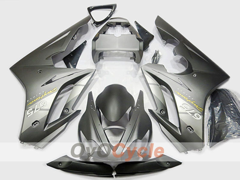 Kit de carénage injecté pour Triumph Daytona 675 06-08 - Gris - Style usine #OYO87904571