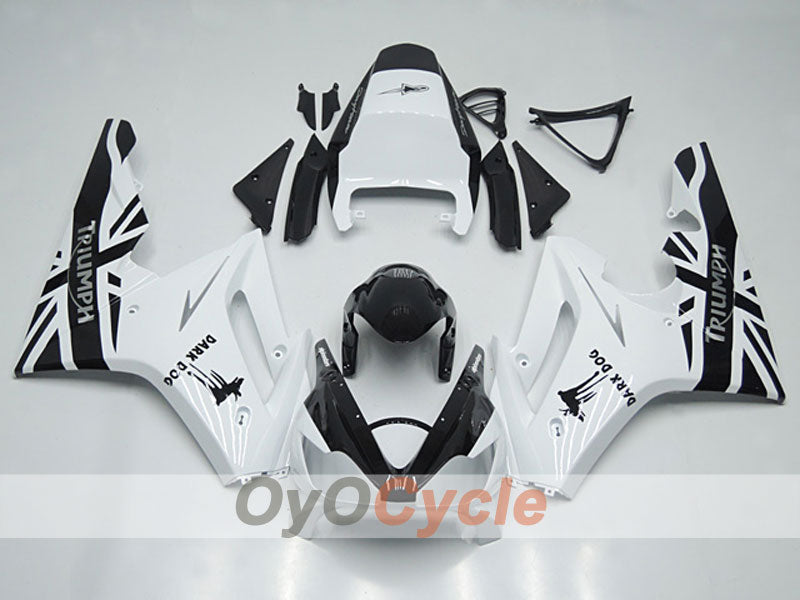 Kit de carénage injecté pour Triumph Daytona 675 06-08 - Blanc, noir - Dark Dog #OYO87904572
