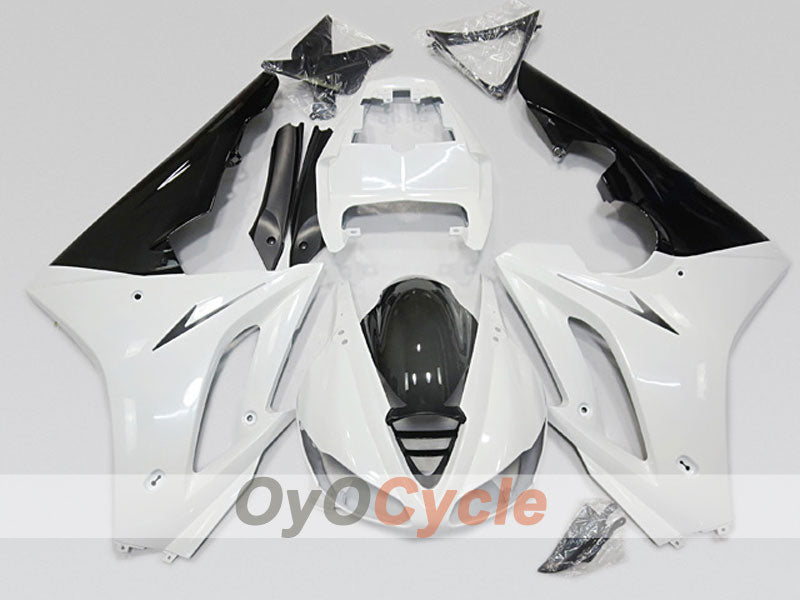 Kit de carénage injecté pour Triumph Daytona 675 09-12 - Blanc, noir - Style usine #OYO87904576