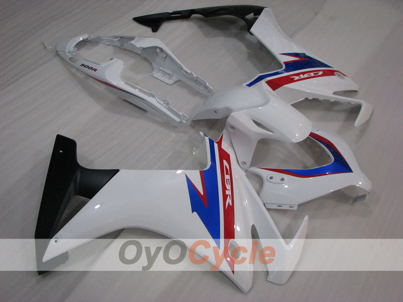 Kit de carénage injecté pour CBR500R 13-15 - Bleu, blanc - Style usine #OYO87904580