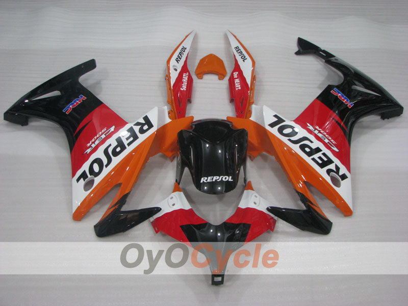 Kit de carénage injecté pour CBR500R 13-15 - Rouge, orange, noir - Repsol #OYO87904581