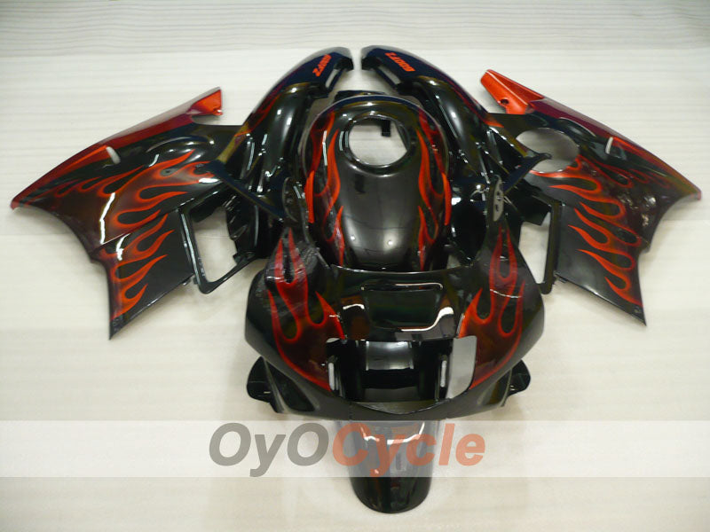 Kit de carénage pour Honda CBR600 F2 91-94 - Rouge, Noir - Flamme #OYO87904763