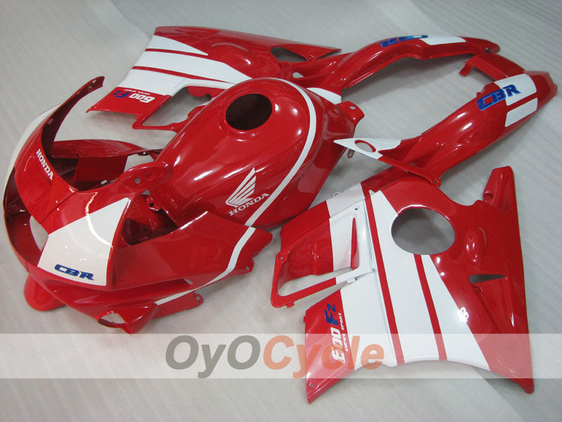 Kit de carénage pour Honda CBR600 F2 91-94 - Rouge, Blanc - Style d’usine #OYO87904766