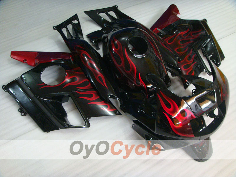 Kit de carénage pour Honda CBR600 F2 91-94 - Rouge, Noir - Flame #OYO87904771