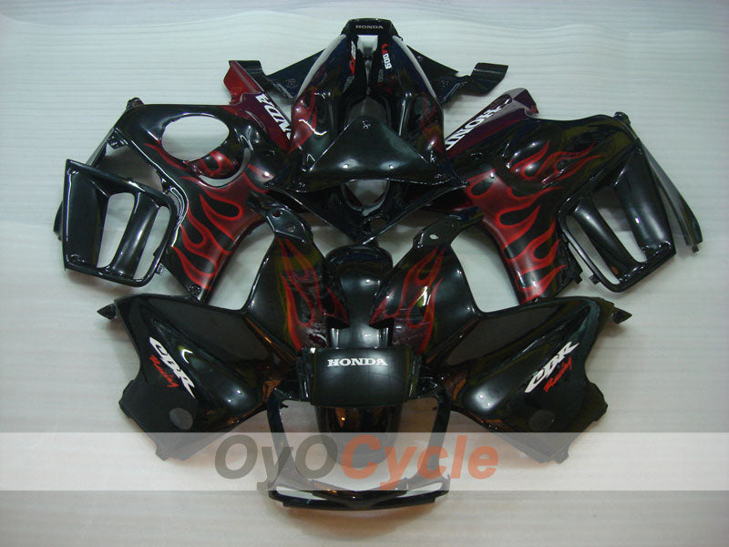 Kit de carénage à injection pour CBR600F3 97-98 - Rouge, noir - Flamme #OYO87904799
