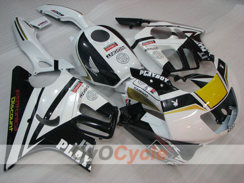 Kit de carénage à injection pour CBR600F3 97-98 - Blanc, noir - PlayBoy #OYO87904802