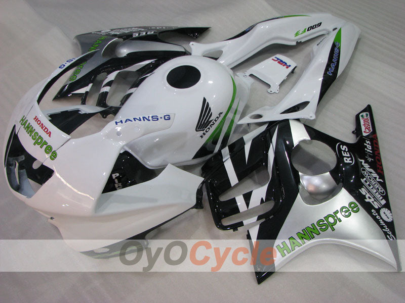Kit de carénage à injection pour CBR600F3 95-96 - Blanc, Noir - HANN Spree #OYO87904781