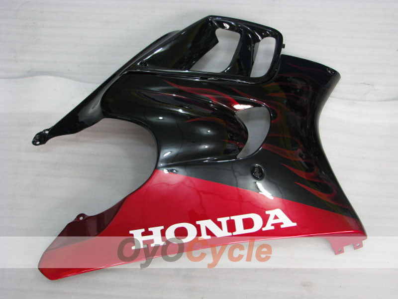 Kit de carénages injectés pour CBR600F3 97-98 - Rouge, noir - Flame #OYO87900066