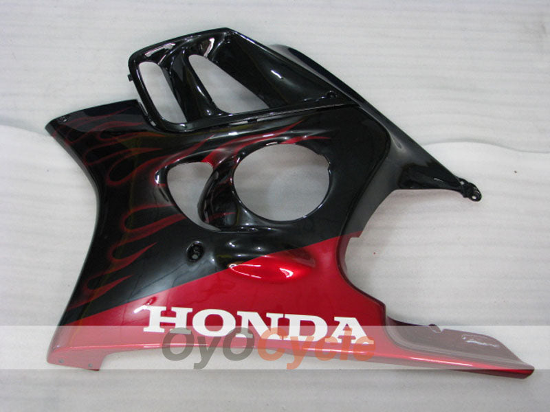 Kit de carénages injectés pour CBR600F3 97-98 - Rouge, noir - Flame #OYO87900066
