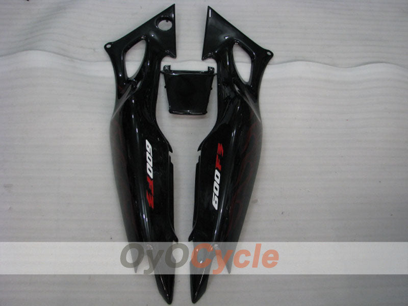 Kit de carénages injectés pour CBR600F3 97-98 - Rouge, noir - Flame #OYO87900066