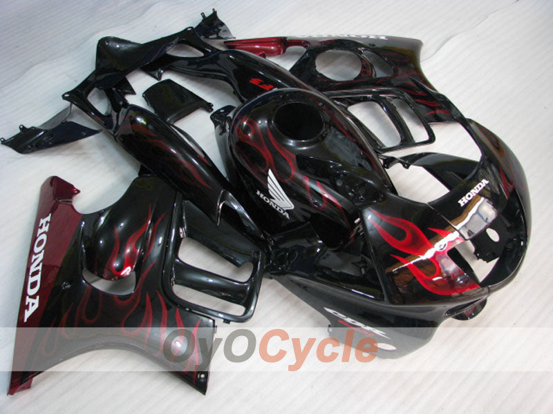 Kit de carénage à injection pour CBR600F3 95-96 - Rouge, noir - Flamme #OYO87900018