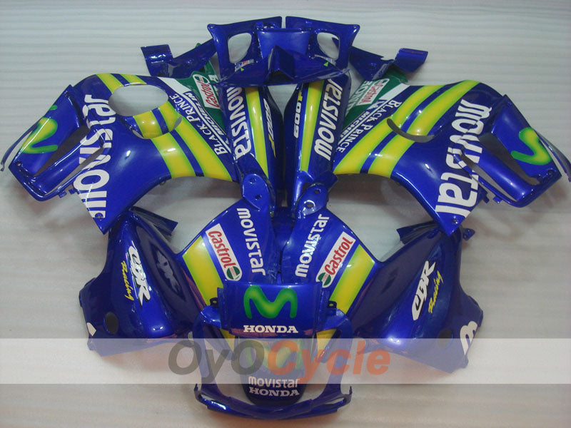 Kit de carénage à injection pour CBR600F3 95-96 - Jaune, bleu - Castrol, Movistar #OYO87900023