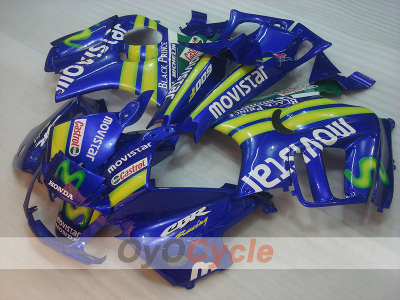 Kit de carénage à injection pour CBR600F3 95-96 - Jaune, bleu - Castrol, Movistar #OYO87900023