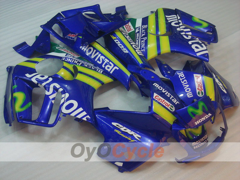 Kit de carénage à injection pour CBR600F3 95-96 - Jaune, bleu - Castrol, Movistar #OYO87900023