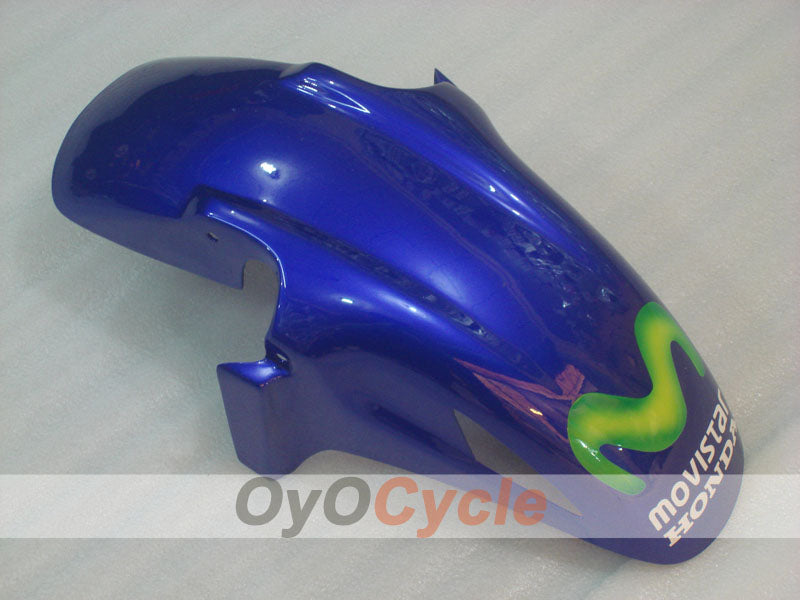 Kit de carénages injectés pour CBR600F3 97-98 - Jaune, bleu - Castrol, Movistar #OYO87900071
