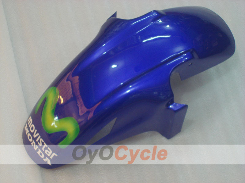 Kit de carénages injectés pour CBR600F3 97-98 - Jaune, bleu - Castrol, Movistar #OYO87900071