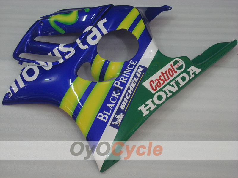 Kit de carénage à injection pour CBR600F3 95-96 - Jaune, bleu - Castrol, Movistar #OYO87900023