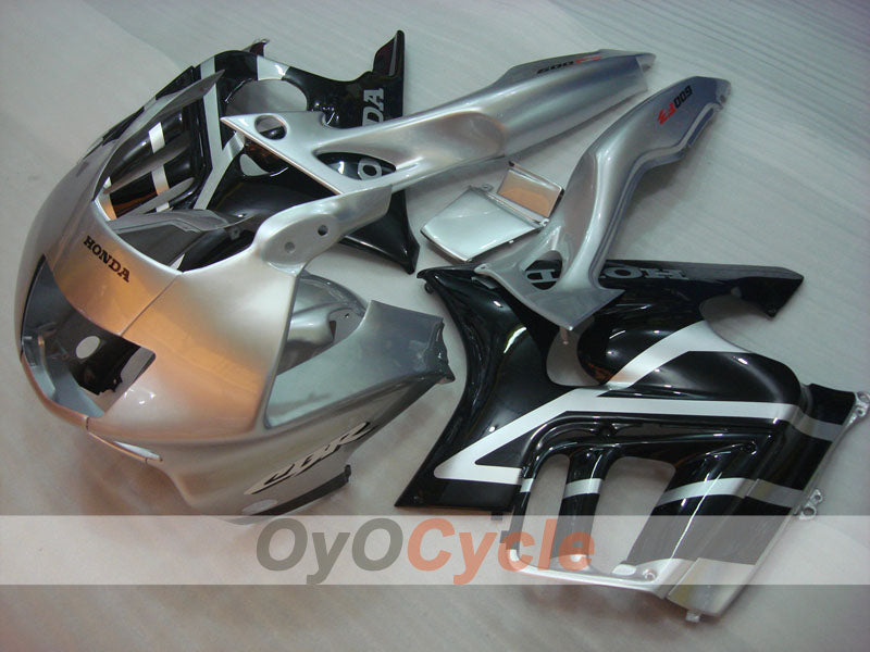Kit de carénage à injection pour CBR600F3 97-98 - Noir, argent - Style usine #OYO87900075
