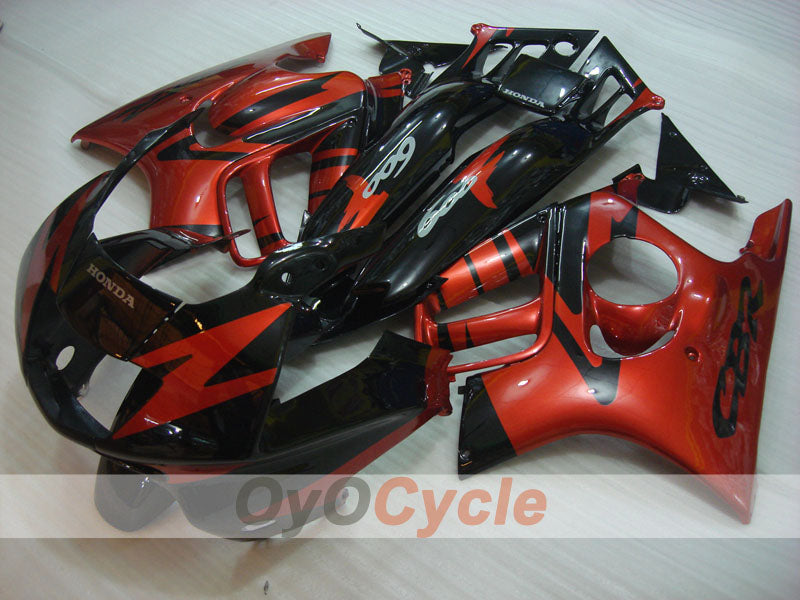Kit de carénage à injection pour CBR600F3 97-98 - Orange, noir - Style usine #OYO87900079
