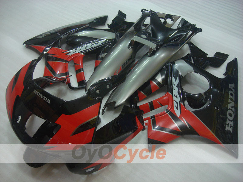 Kit de carénage à injection pour CBR600F3 97-98 - Rouge, noir - Style usine #OYO87900084