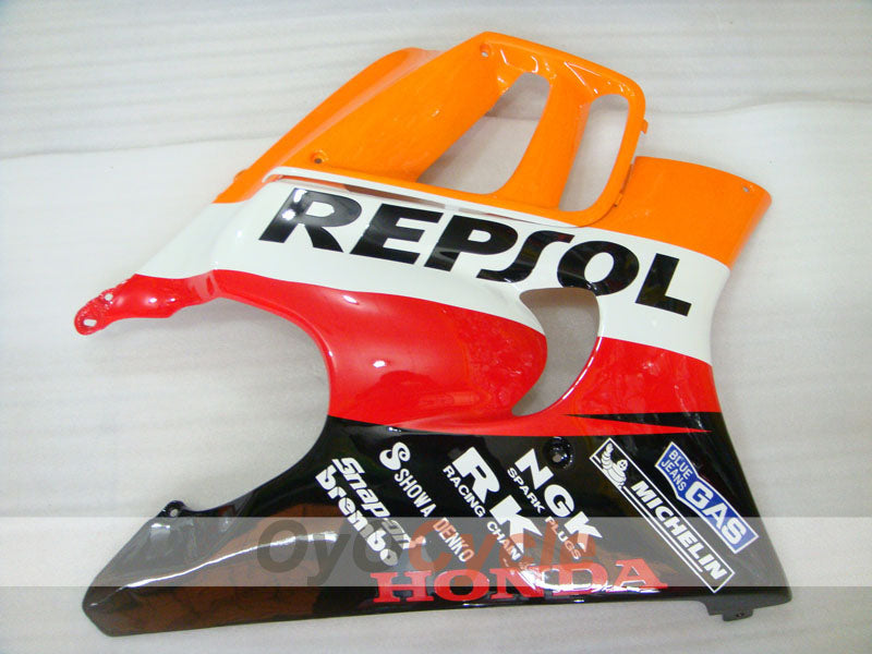 Kit de carénage à injection pour CBR600F3 97-98 - Orange, Noir - Repsol #OYO87900098