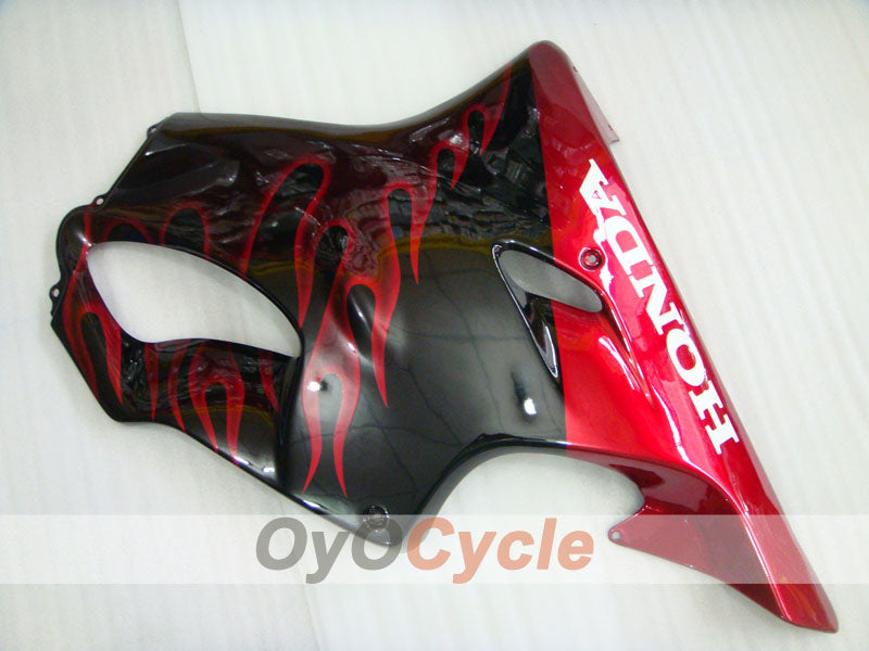 Kit de carénage à injection pour CBR600F4 99-00 - Rouge, Noir - Flamme #OYO87900110