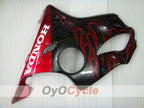 Kit de carénage à injection pour CBR600F4 99-00 - Rouge, Noir - Flamme #OYO87900110