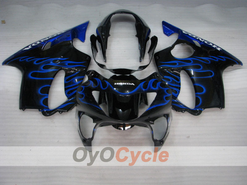 Kit de carénage à injection pour CBR600F4 99-00 - Bleu, Noir - Flamme #OYO87900111