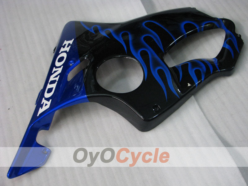Kit de carénage à injection pour CBR600F4 99-00 - Bleu, Noir - Flamme #OYO87900111