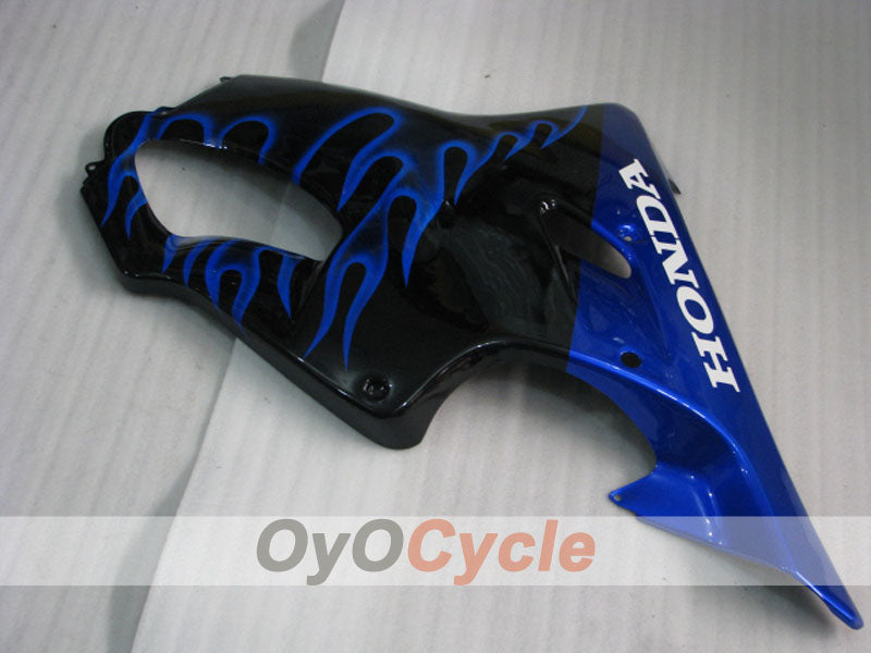 Kit de carénage à injection pour CBR600F4 99-00 - Bleu, Noir - Flamme #OYO87900111