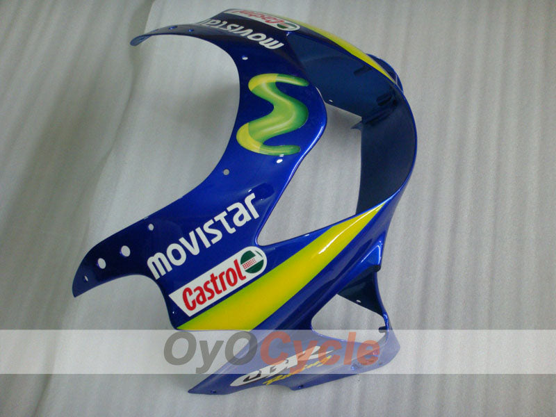 Kit de carénage à injection pour CBR600F4 99-00 - Jaune, blanc - Castrol, Movistar #OYO87900116