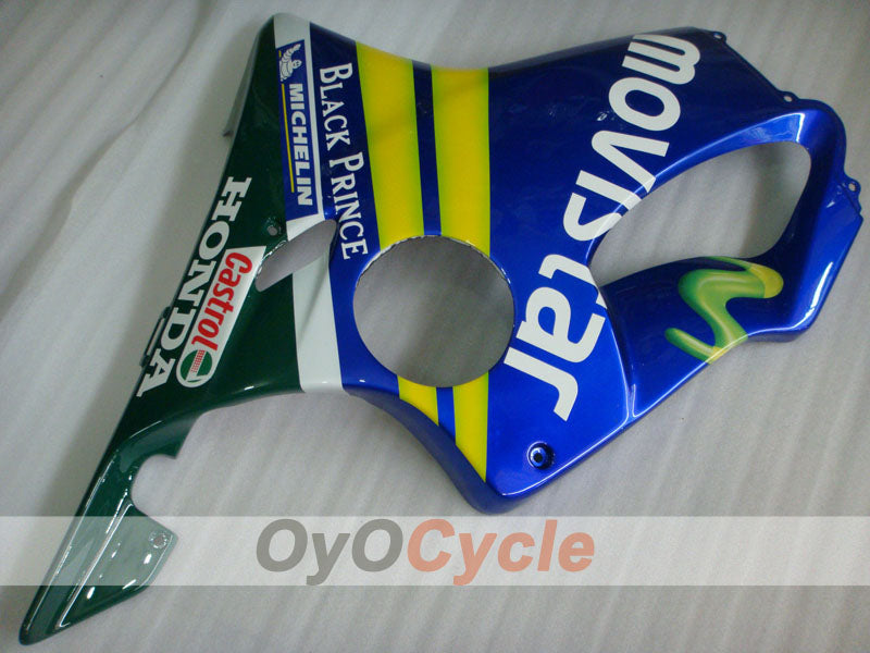 Kit de carénage à injection pour CBR600F4 99-00 - Jaune, blanc - Castrol, Movistar #OYO87900116