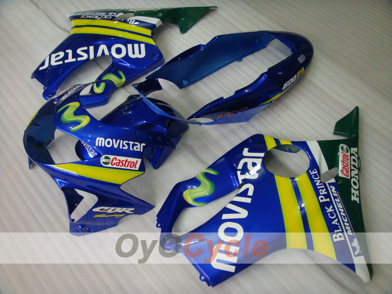 Kit de carénage à injection pour CBR600F4 99-00 - Jaune, blanc - Castrol, Movistar #OYO87900116