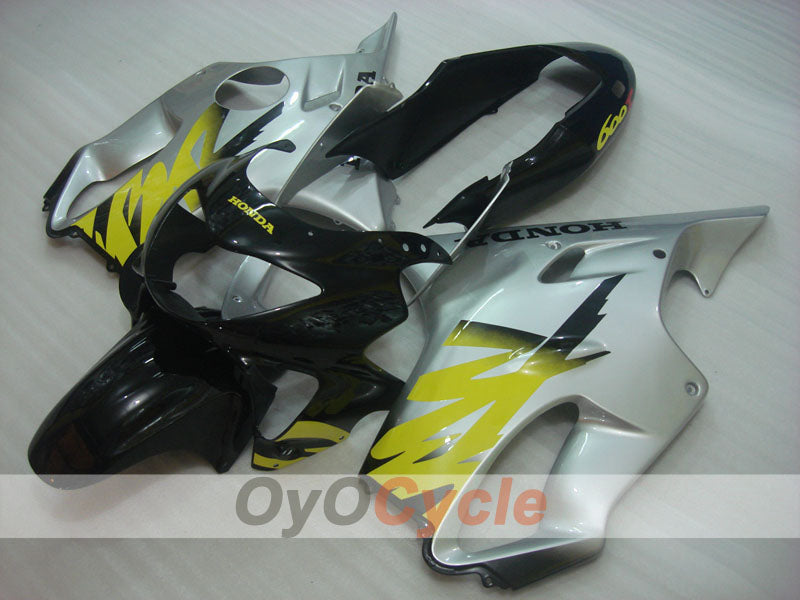 Kit de carénage à injection pour CBR600F4 99-00 - Noir, argenté - Style d'origine #OYO87900119