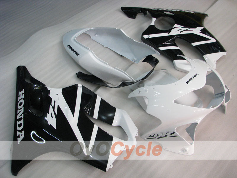 Kit de carénage à injection pour CBR600F4 99-00 - Blanc, Noir - Style usine #OYO87900129