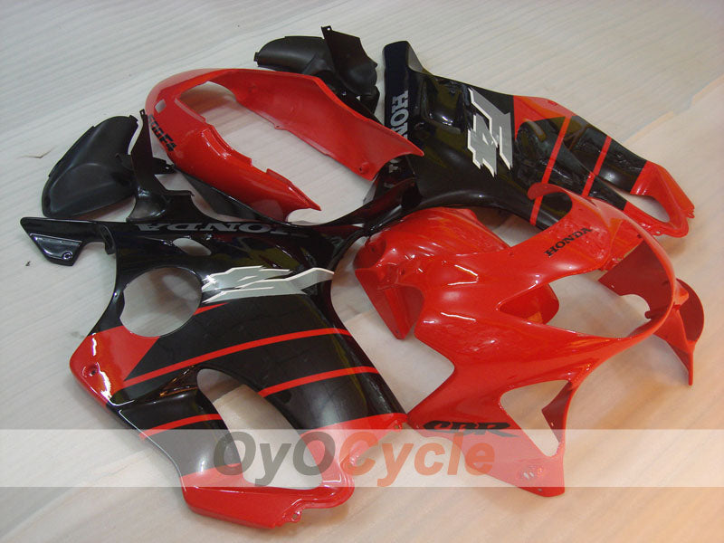 Kit de carénage à injection pour CBR600F4 99-00 - Rouge, Noir - Style usine #OYO87900132