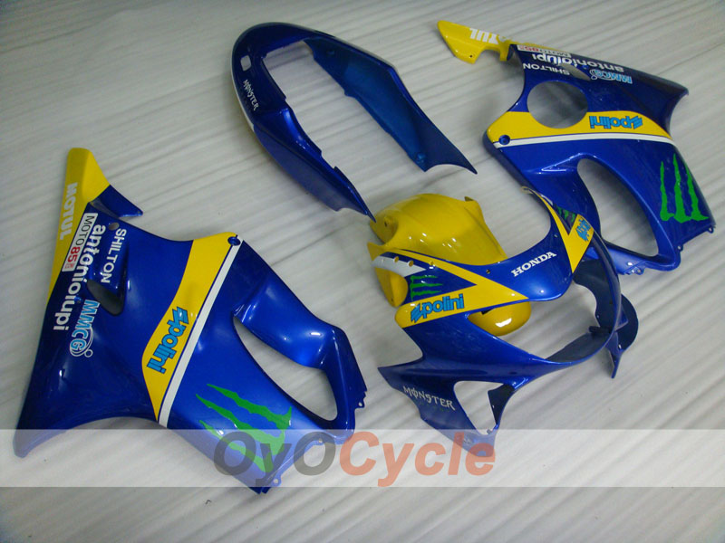 Kit de carénage à injection pour CBR600F4 99-00 - Jaune, bleu - Monster, MOTUL #OYO87904844 Image principale du produit