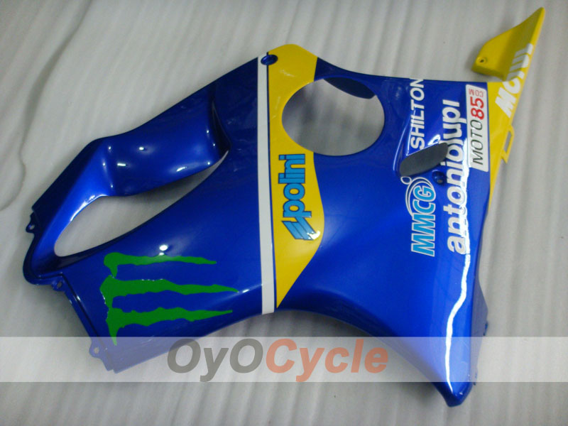 Kit de carénage à injection pour CBR600F4 99-00 - Jaune, bleu - Monster, MOTUL #OYO87904844