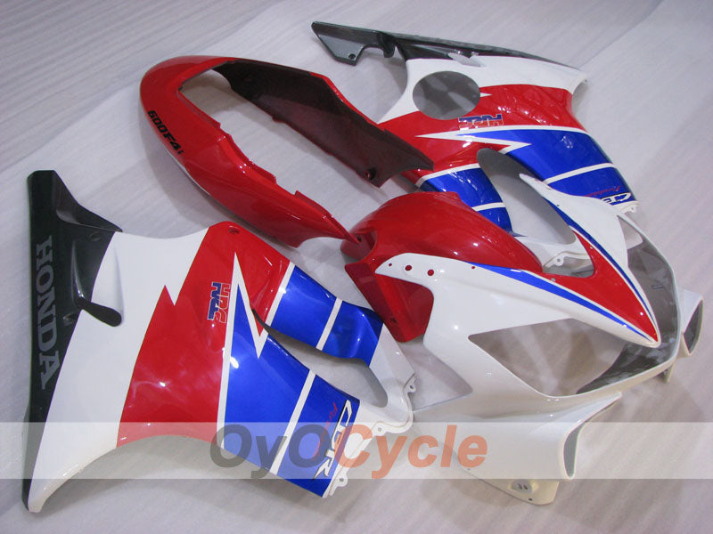 Kit de carénage à injection pour CBR600F4i 04-07 - Rouge, bleu, blanc - Style d'origine #OYO87904849