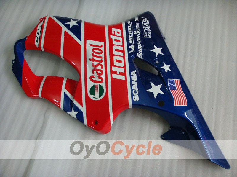 Kit de carénage à injection pour CBR600F4i 04-07 - Rouge, bleu - Castrol #OYO87904851