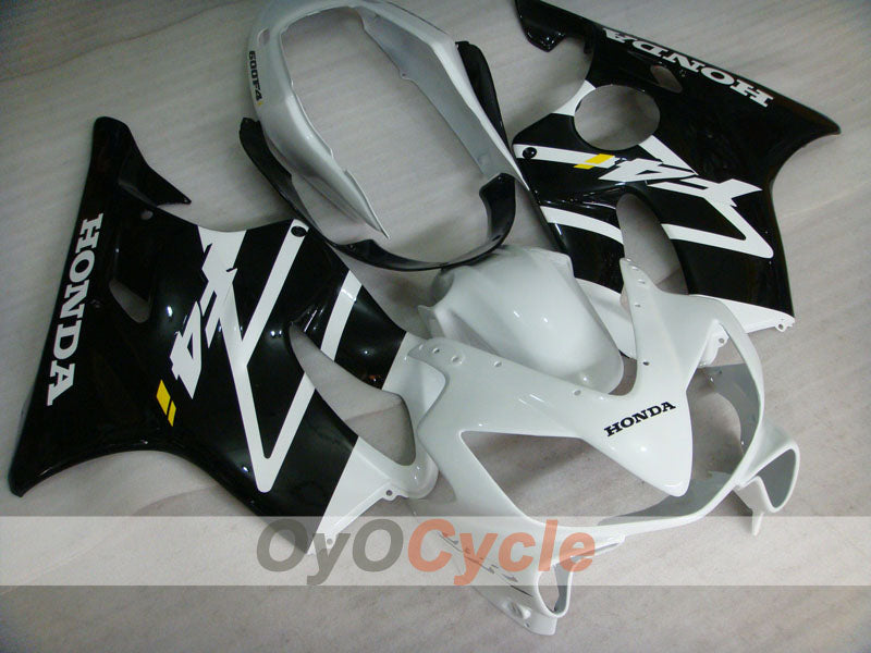 Kit de carénage injecté pour CBR600F4i 04-07 - Blanc, noir - Style d'origine #OYO87904853