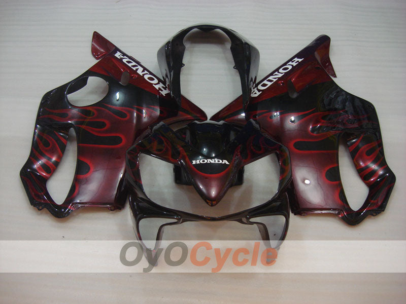Kit de carénage injecté pour CBR600F4i 04-07 - Rouge, noir - Flamme #OYO87904857 Image secondaire du produit