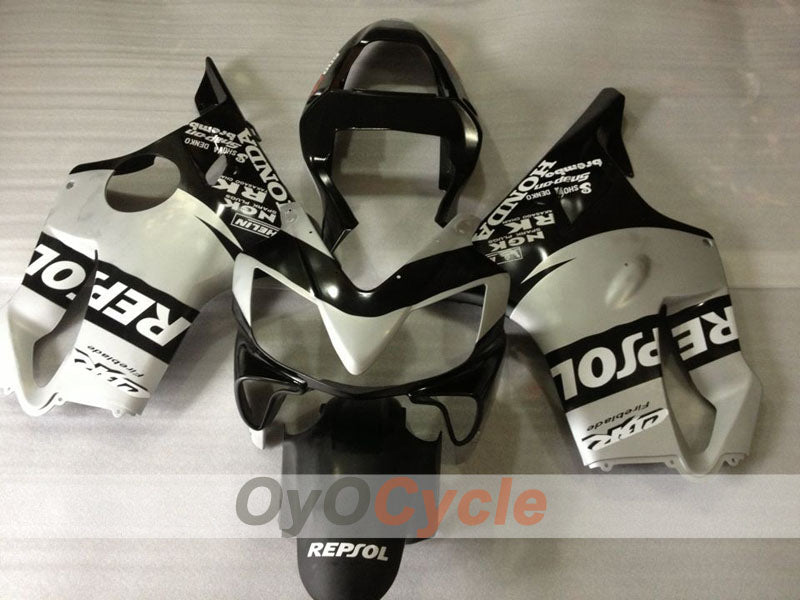 Kit de carénage injecté pour CBR600F4i 01-03 - Noir, argent - Style d'origine, personnalisation #OYO87904858