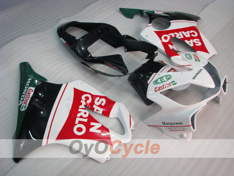 Kit de carénage injecté pour CBR600F4i 01-03 - Rouge, blanc - San Carlo #OYO87904861